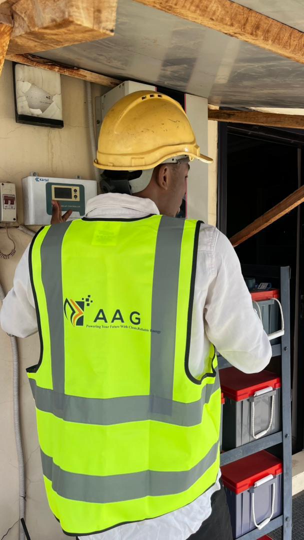 AAG Team working on solar installation